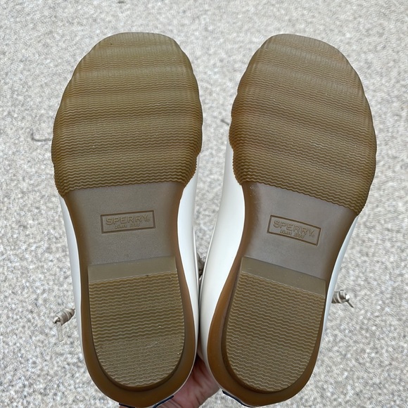 Sperry Topsider Saltwater Boot Ivory w Gold Girls Sz 5 M STK164049 Duck - Picture 9 of 17